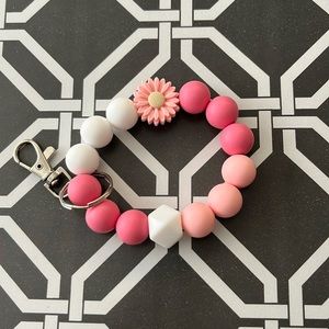 Silicone Bead Keychain Wristlet